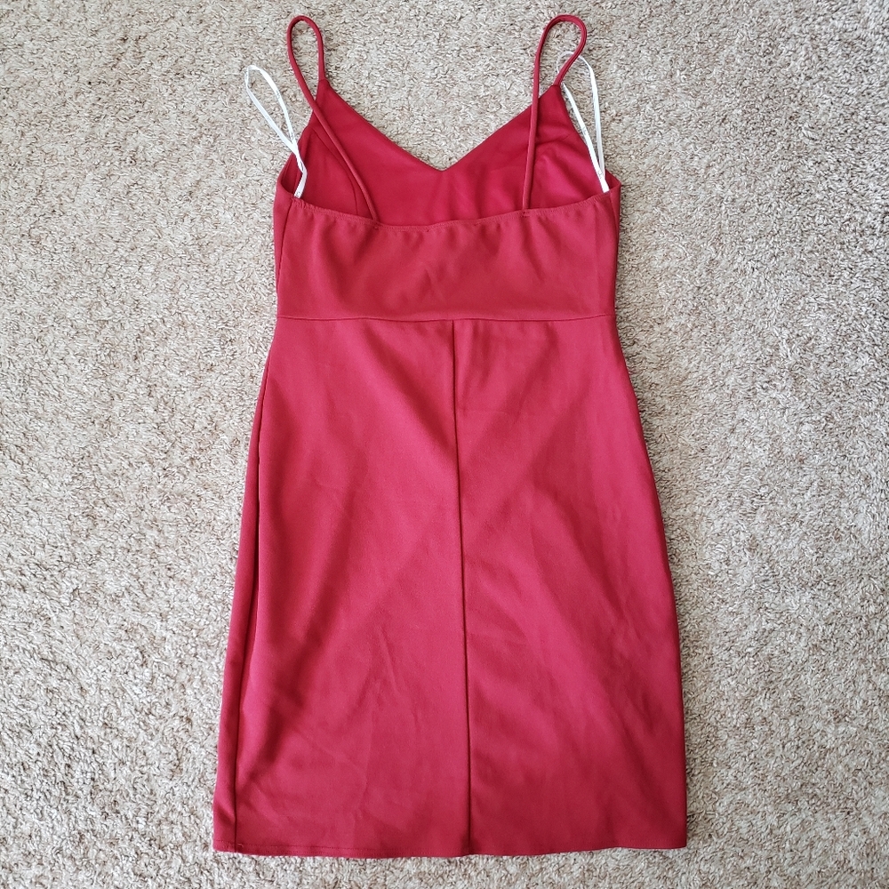 Lulus Rust Red Bodycon Mini Dress - Picture 3 of 5